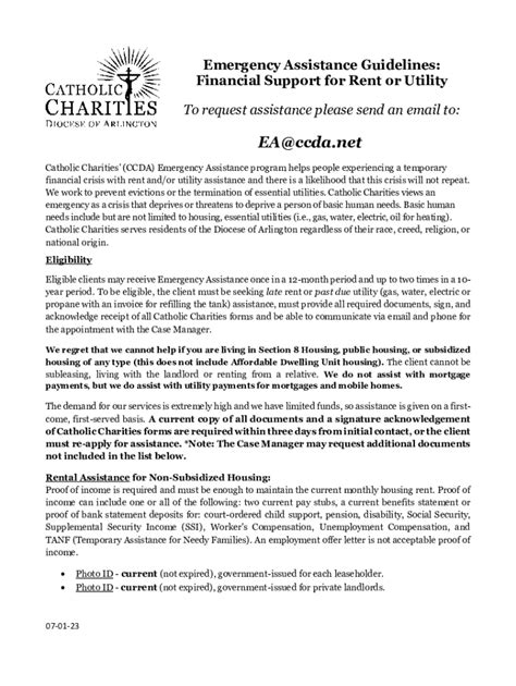 Rent, Utility Assistance, and Basic Household Needs.